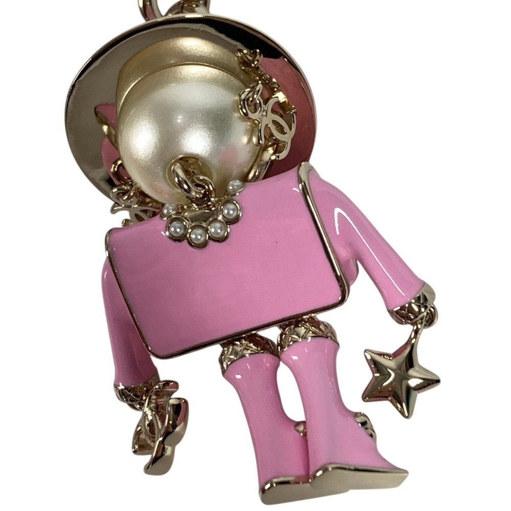 CHANEL B25B Gabrielle Chanel Doll CC Coco Mark Logo Faux Pearl Heart Star Acc... - Picture 7 of 12